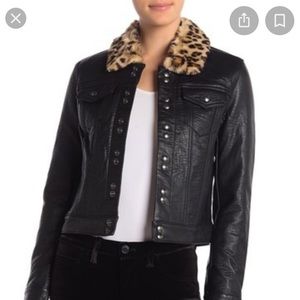 NWT: BlankNYC Leather Jacket Faux Fur Collar